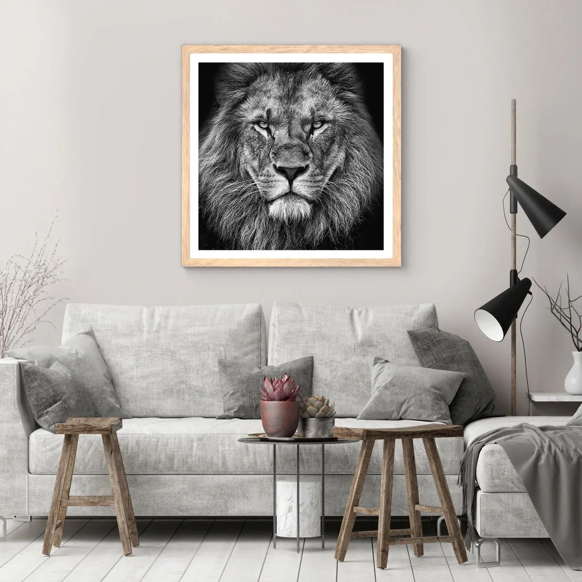 Plagát v ráme zo svetlého duba - V korunovačnom odeve - 60x60 cm