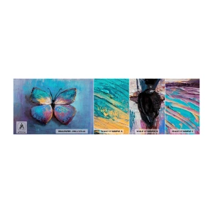 Vzorka samolepiacej fototapety Deluxe Sticker - V celej svojej kráse - Motýľ, Kus, Maľovanie - 100x30 cm
