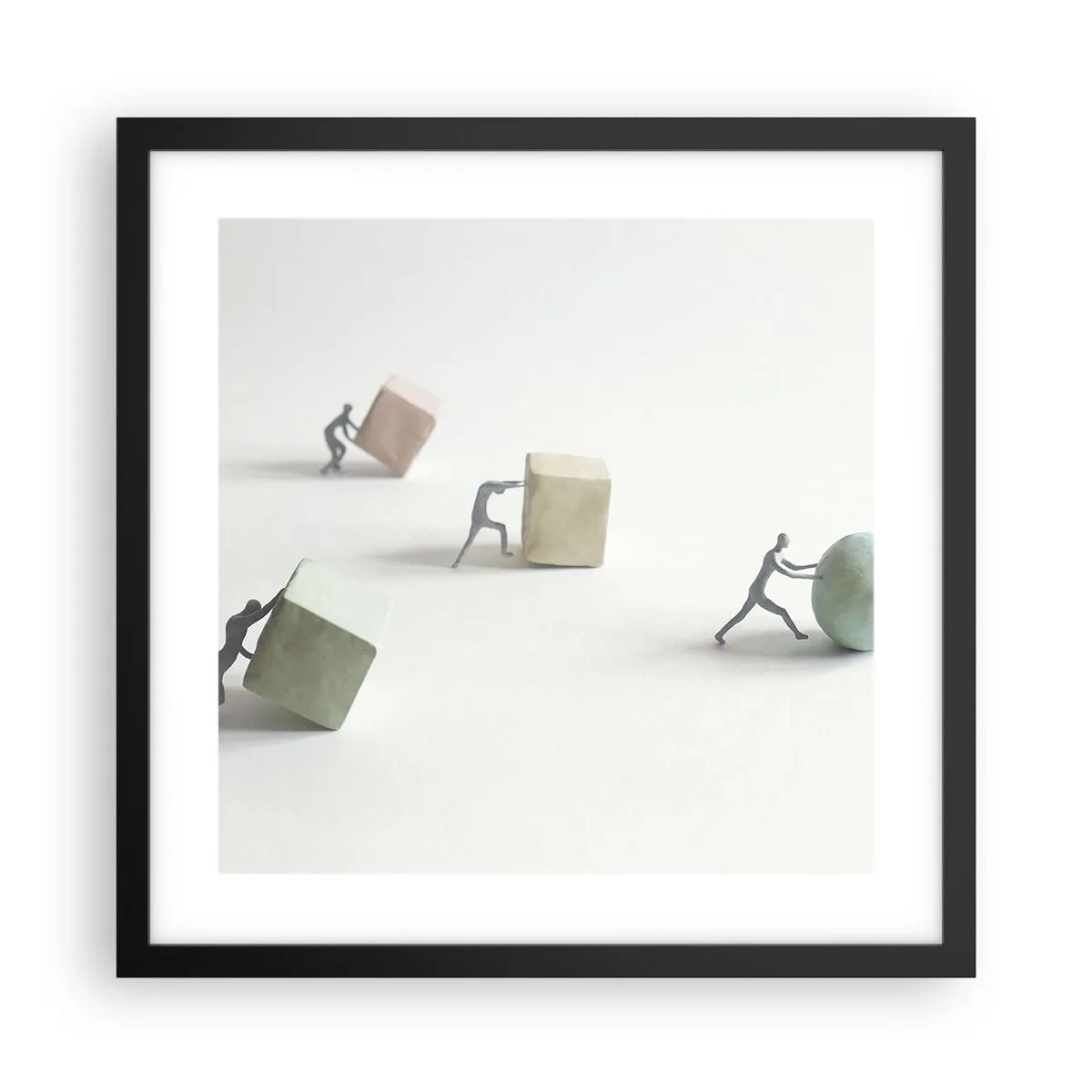 Plagát v čiernom ráme - Život samotný - 40x40 cm