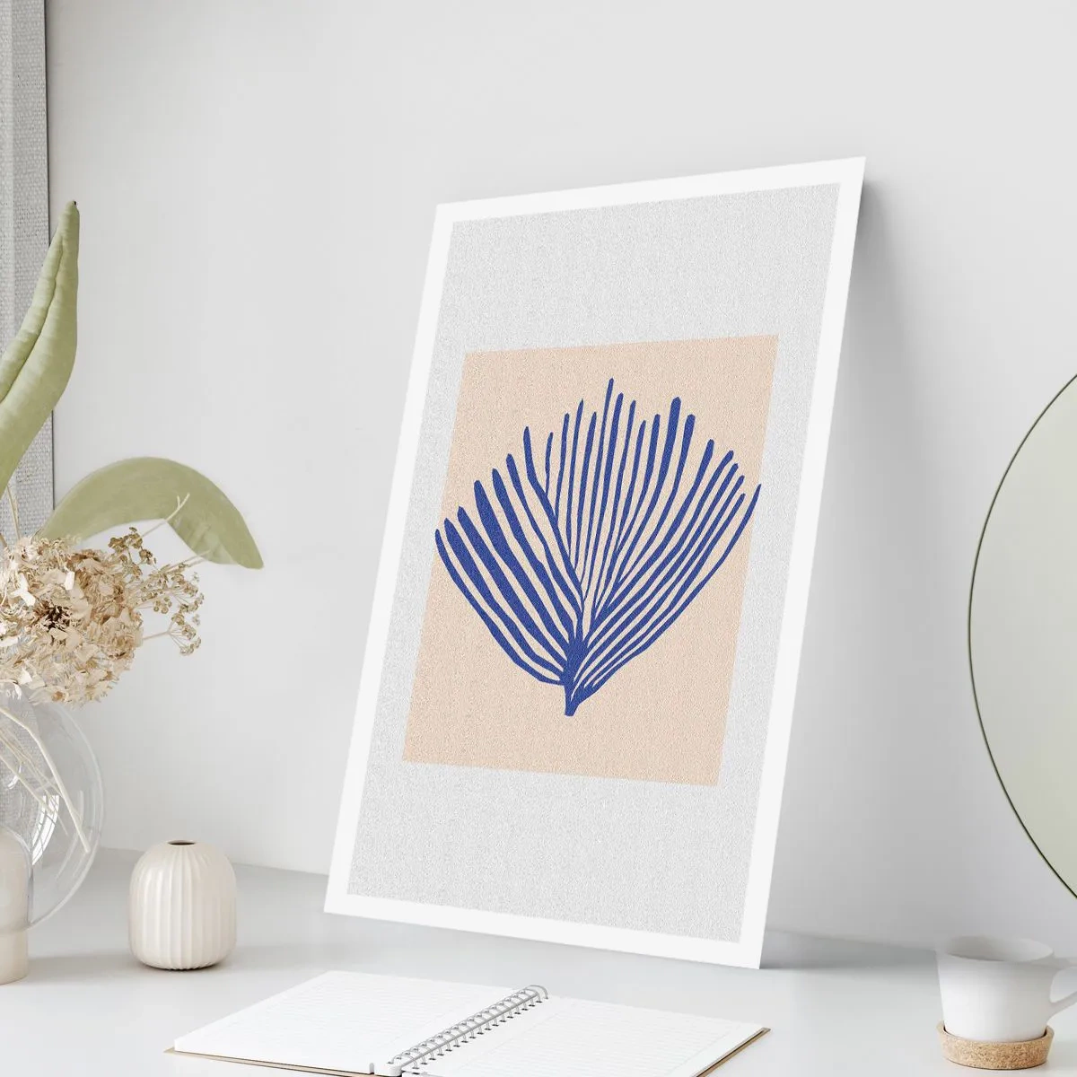 Plagát - Modrý vejár - 61x91 cm