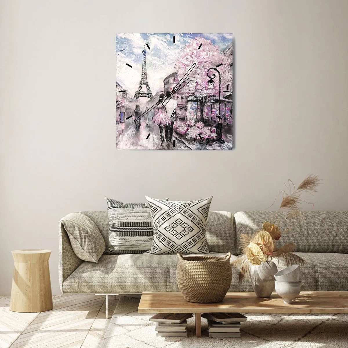 Nástenné hodiny - Keď sa zamilovať, tak len v… - 30x30 cm