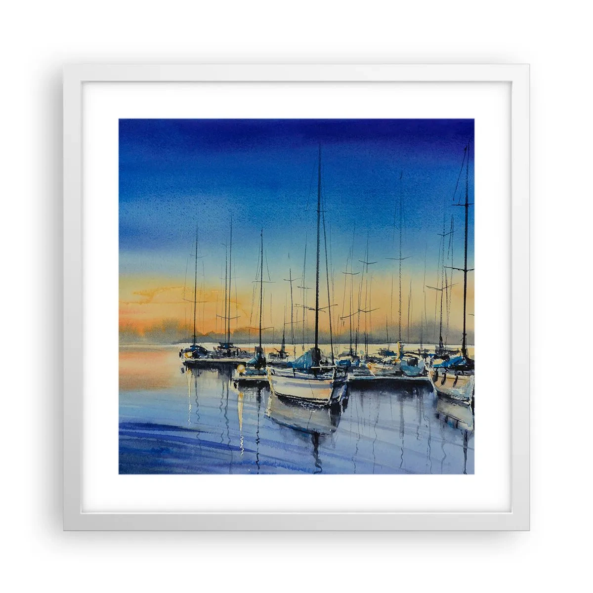 Plagát v bielom ráme - Koniec dobrého dňa - 40x40 cm