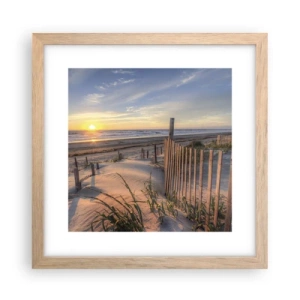 Plagát v ráme zo svetlého duba - Odlesk a tieň vetra - 30x30 cm