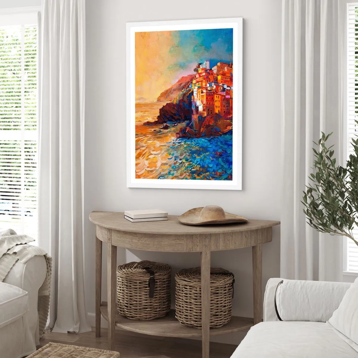 Plagát v bielom ráme - Taliansky nádych - 70x100 cm