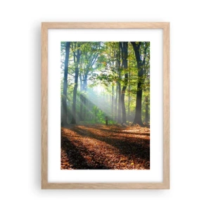 Plagát v ráme zo svetlého duba - Svetlá a tiene - 30x40 cm