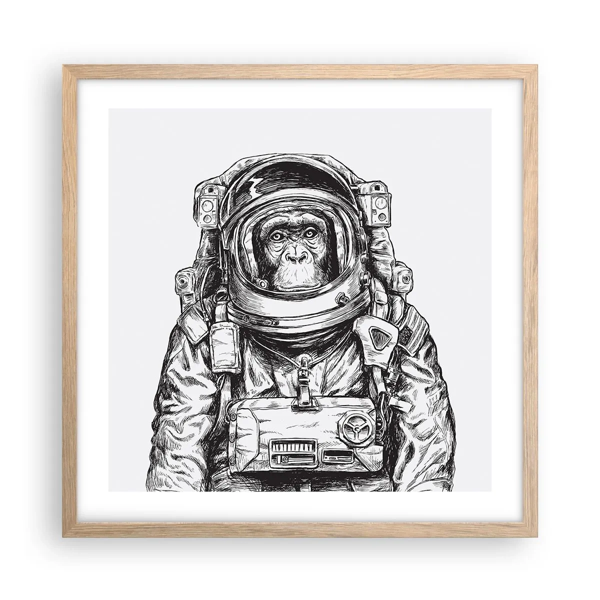 Plagát v ráme zo svetlého duba - Alternatívny vývoj - 50x50 cm