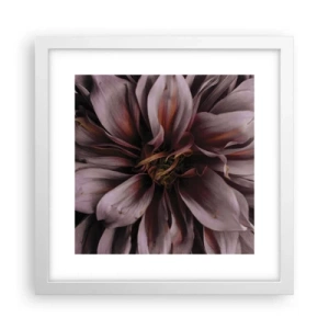 Plagát v bielom ráme - Kvetinové srdce - 30x30 cm