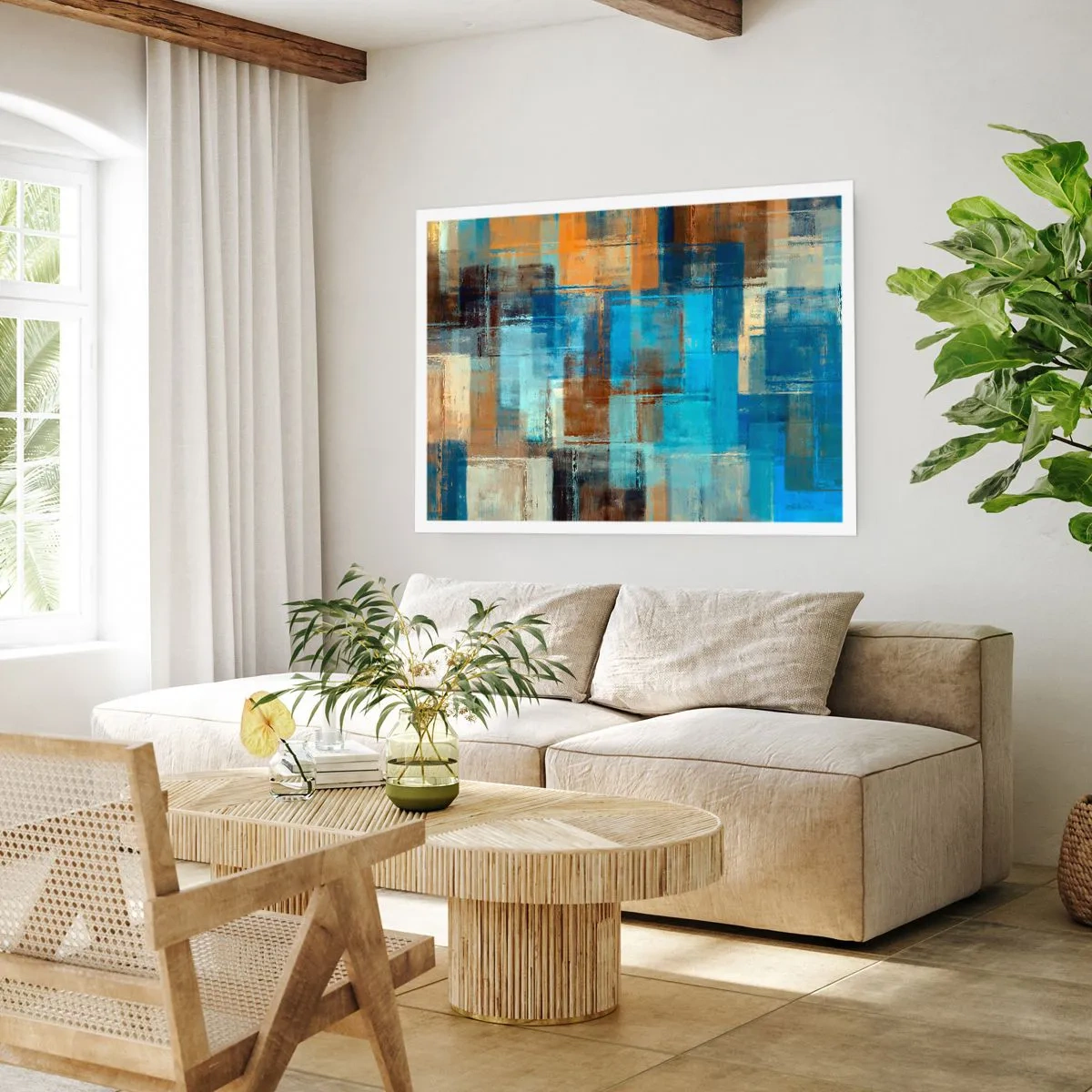 Plagát - Cez modrý závoj - 100x70 cm