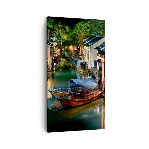 Obraz na plátne - Večer na čínskej ulici - 45x80 cm