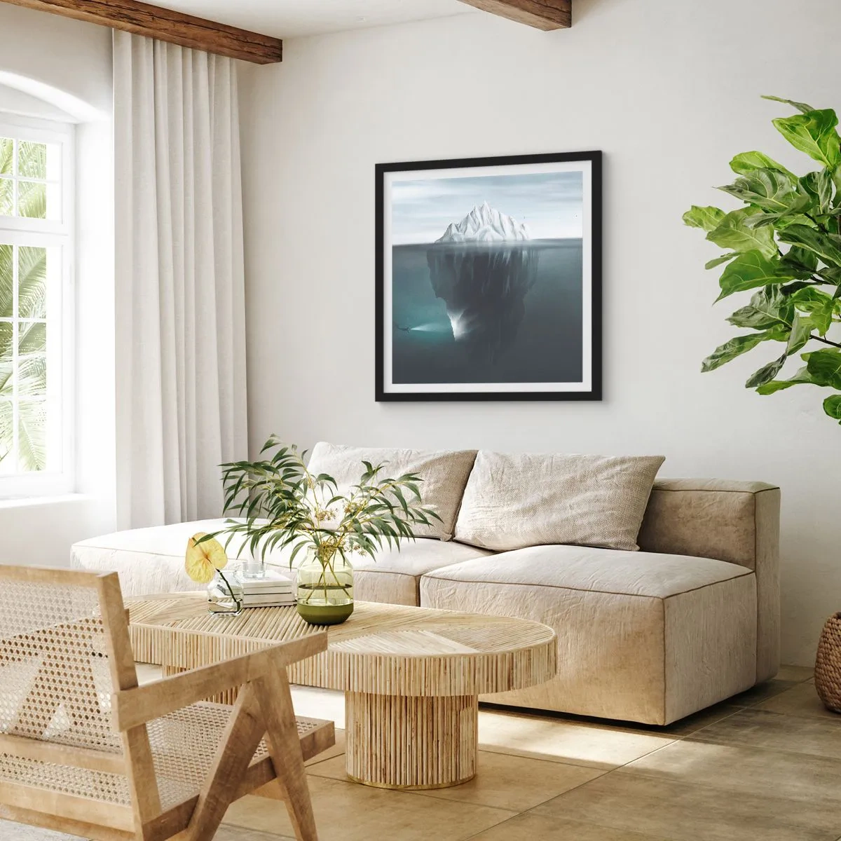 Plagát v čiernom ráme - Podvodné tajomstvo - 40x40 cm