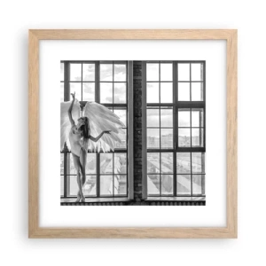 Plagát v ráme zo svetlého duba - Mesto anjelov? - 30x30 cm