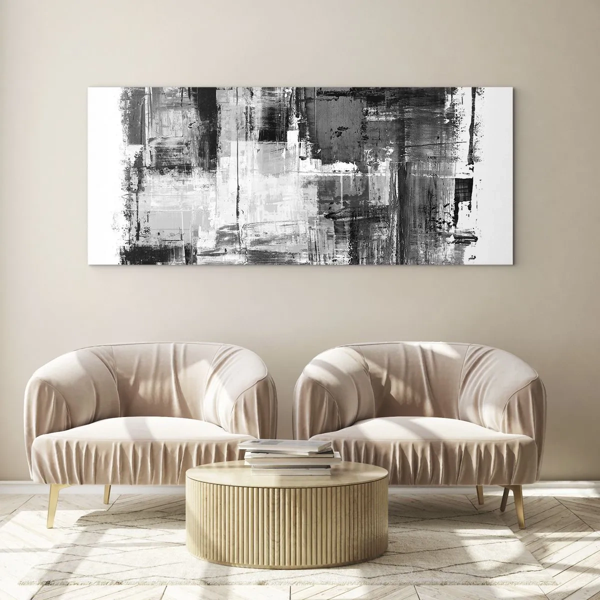 Obraz na skle - Sivé je krásne - 100x40 cm