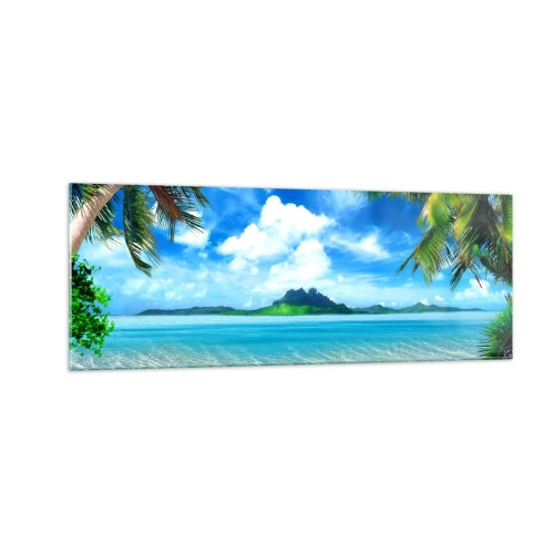 Obraz na skle - Lazúr trópov - 140x50 cm