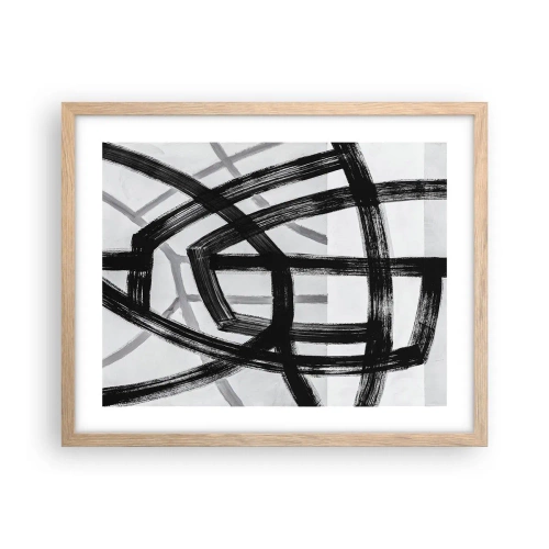 Plagát v ráme zo svetlého duba - Hĺbka - 50x40 cm
