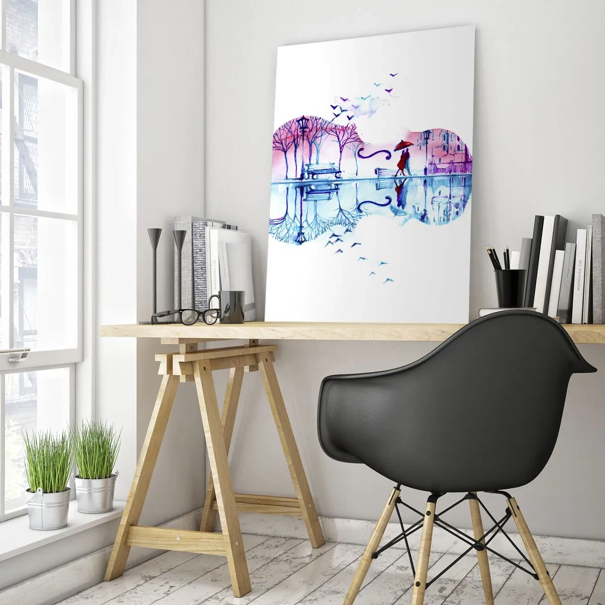 Obraz na skle - Prinesiem vám dažďové piesne - 50x70 cm