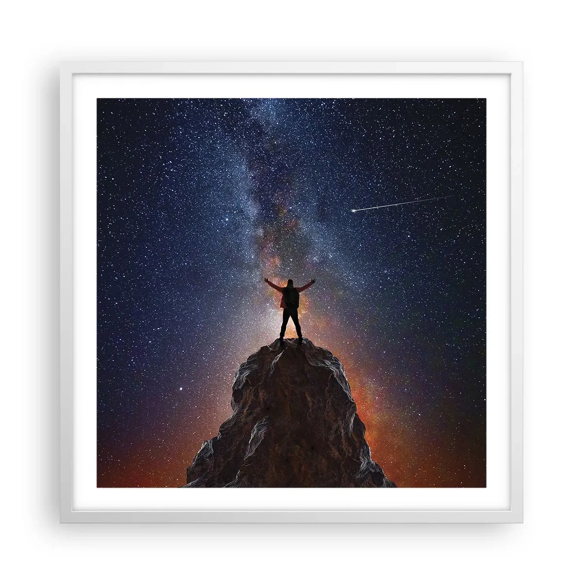 Plagát v bielom ráme - Sila je so mnou! - 60x60 cm