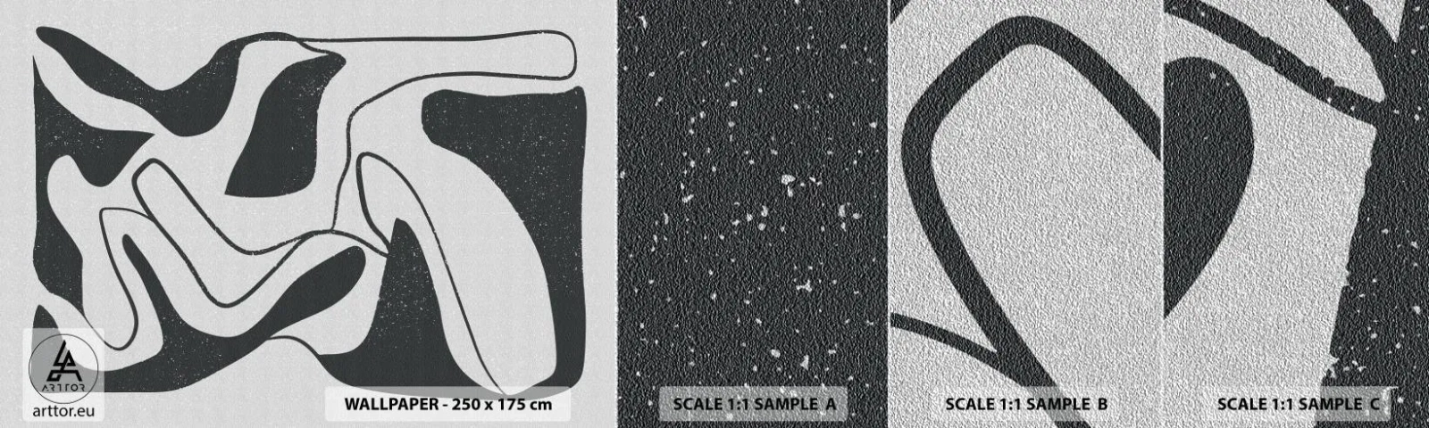 Vzorka fototapety Premium Sand - Abstraktná hra v labyrinte - Boho, Minimalizmus, Kus - 100x30 cm