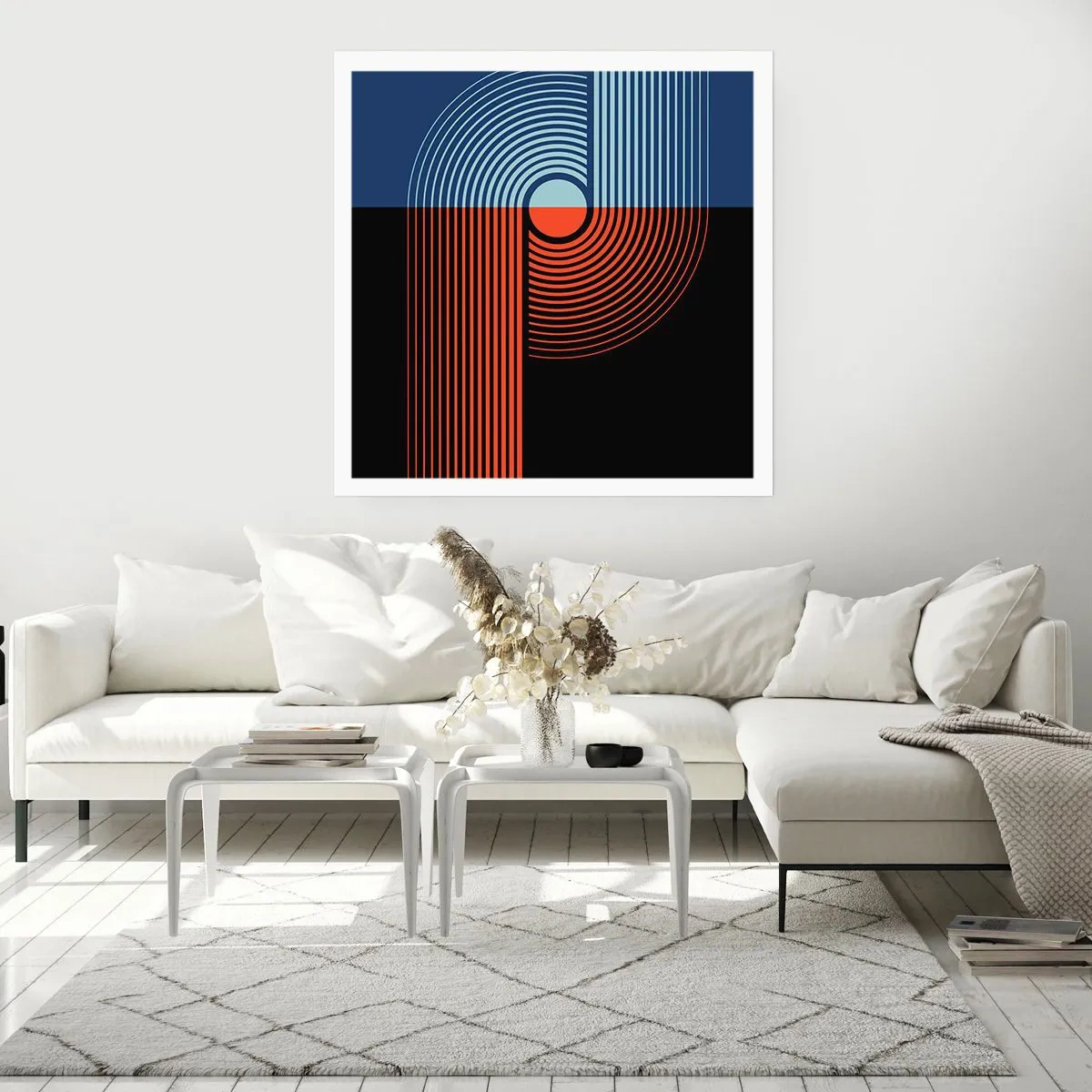 Plagát - V geometrickom objatí - 30x30 cm
