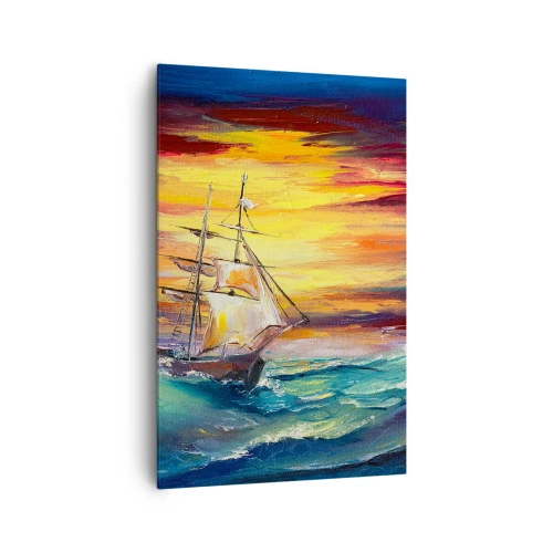 Obraz na plátne - Statočne proti vlnám - 80x120 cm