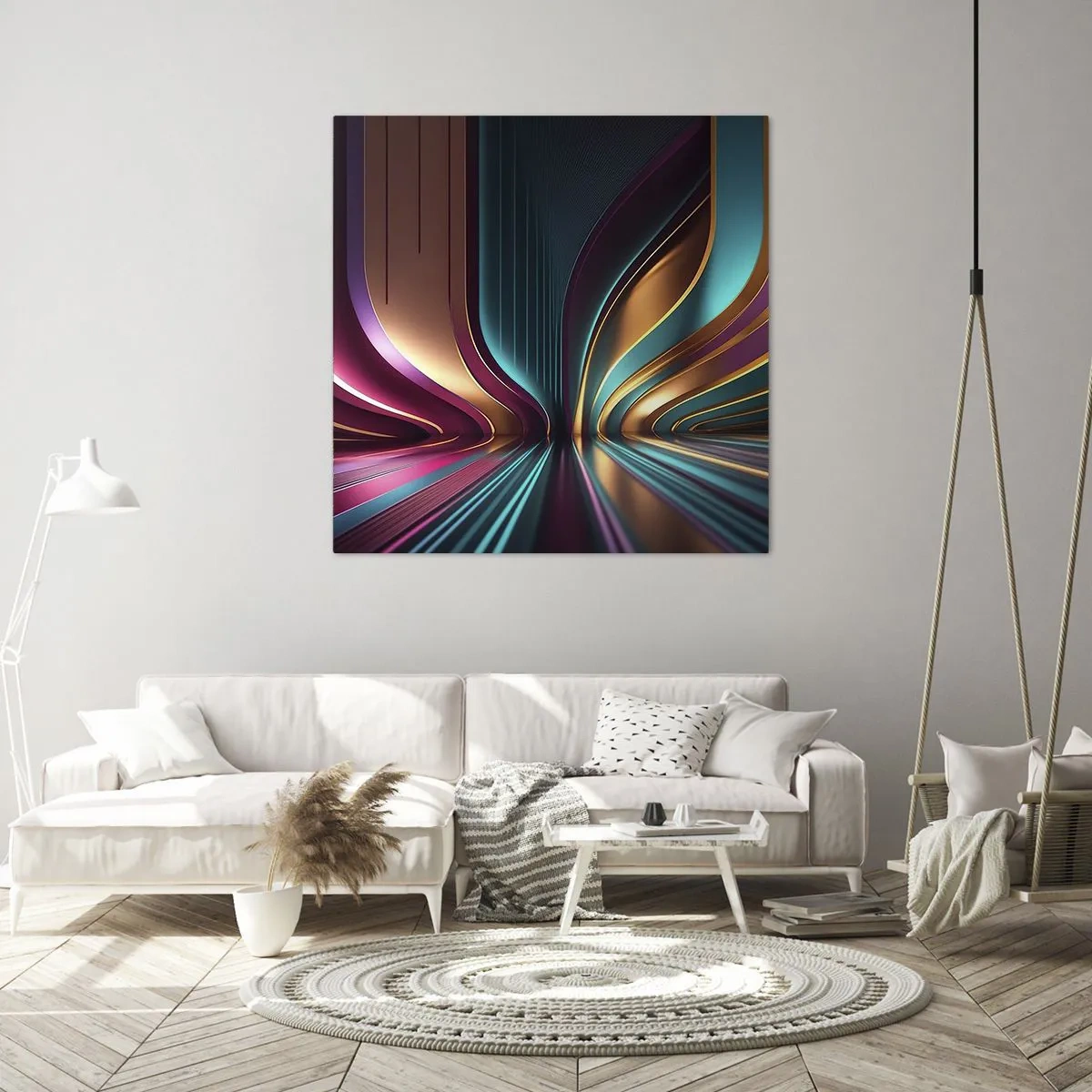 Obraz na plátne - Architektúra svetla - 70x70 cm