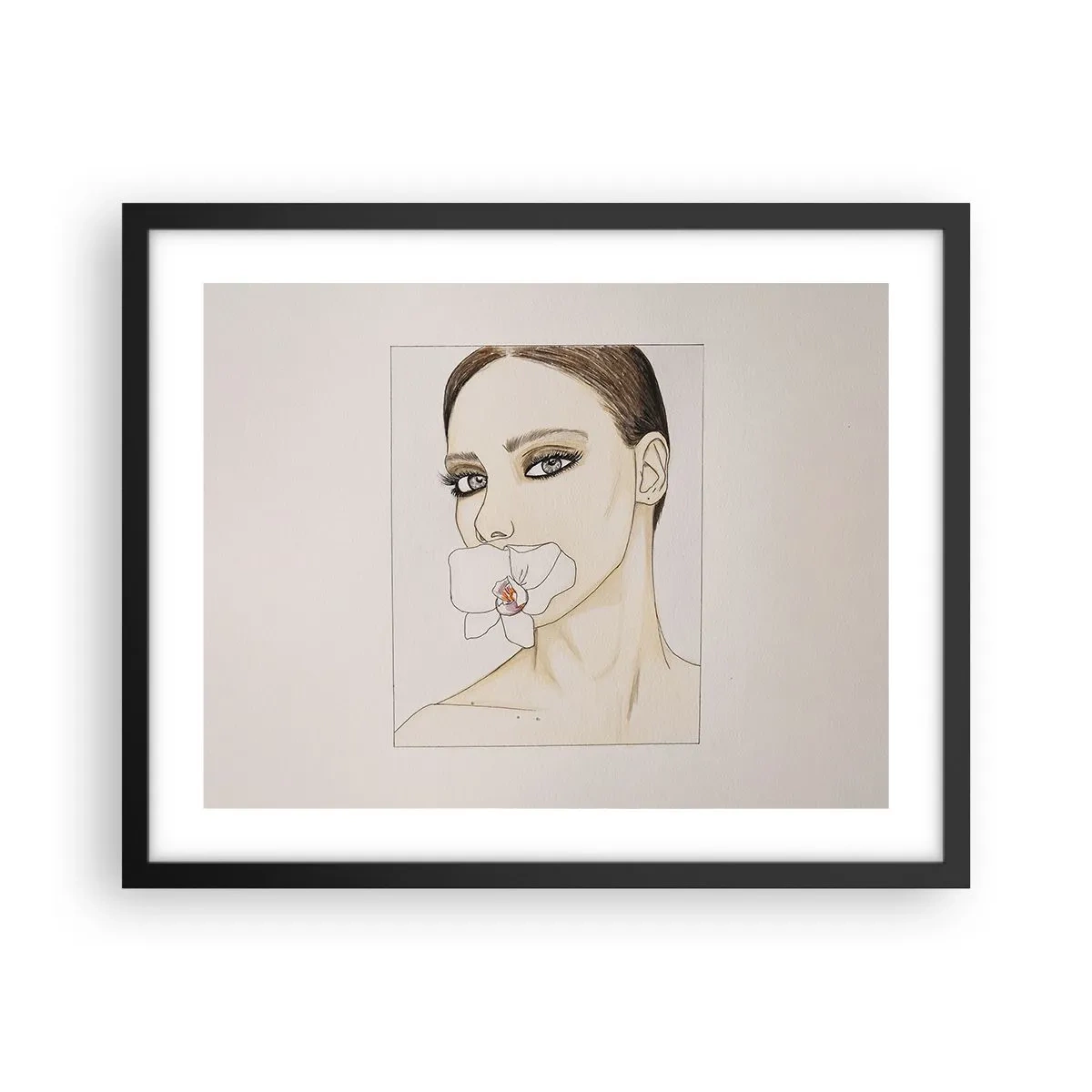 Plagát v čiernom ráme - Symbol elegancie a krásy - 50x40 cm