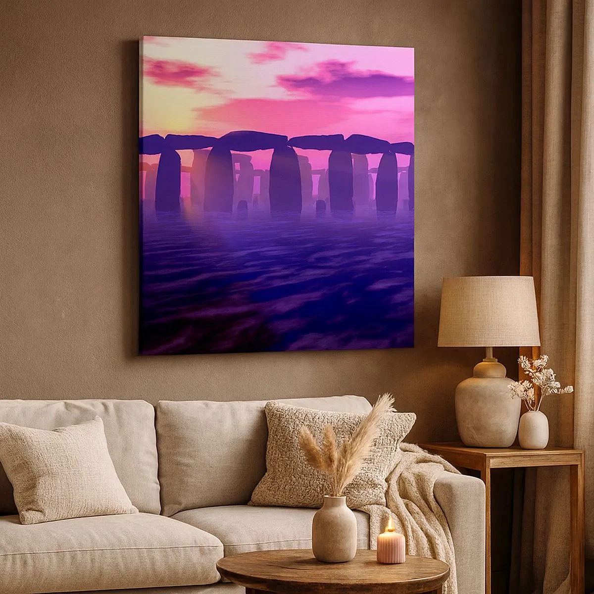 Obraz na plátne - Tajomstvo za svitania v hmle - 30x30 cm