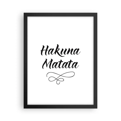 Plagát v čiernom ráme - Najlepšia rada - 30x40 cm