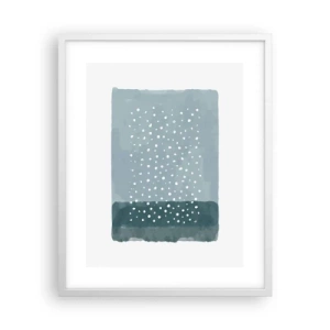 Plagát v bielom ráme - Pestované na modrej - 40x50 cm