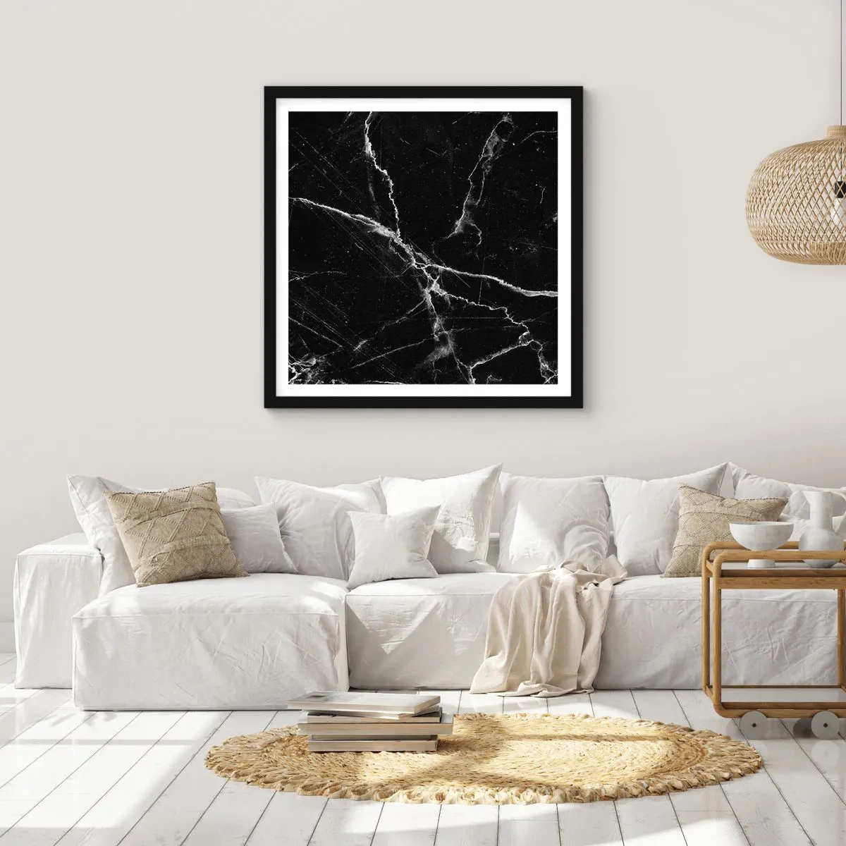 Plagát v čiernom ráme - Tajomný život kameňa - 30x30 cm