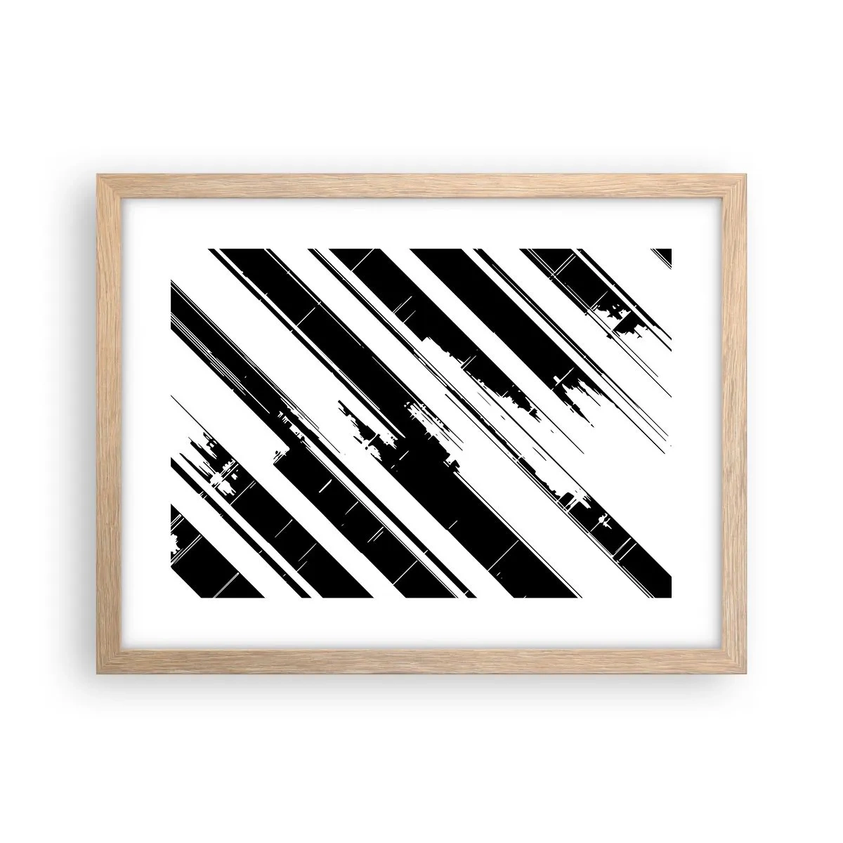 Plagát v ráme zo svetlého duba - Intenzívna a dynamická kompozícia - 40x30 cm
