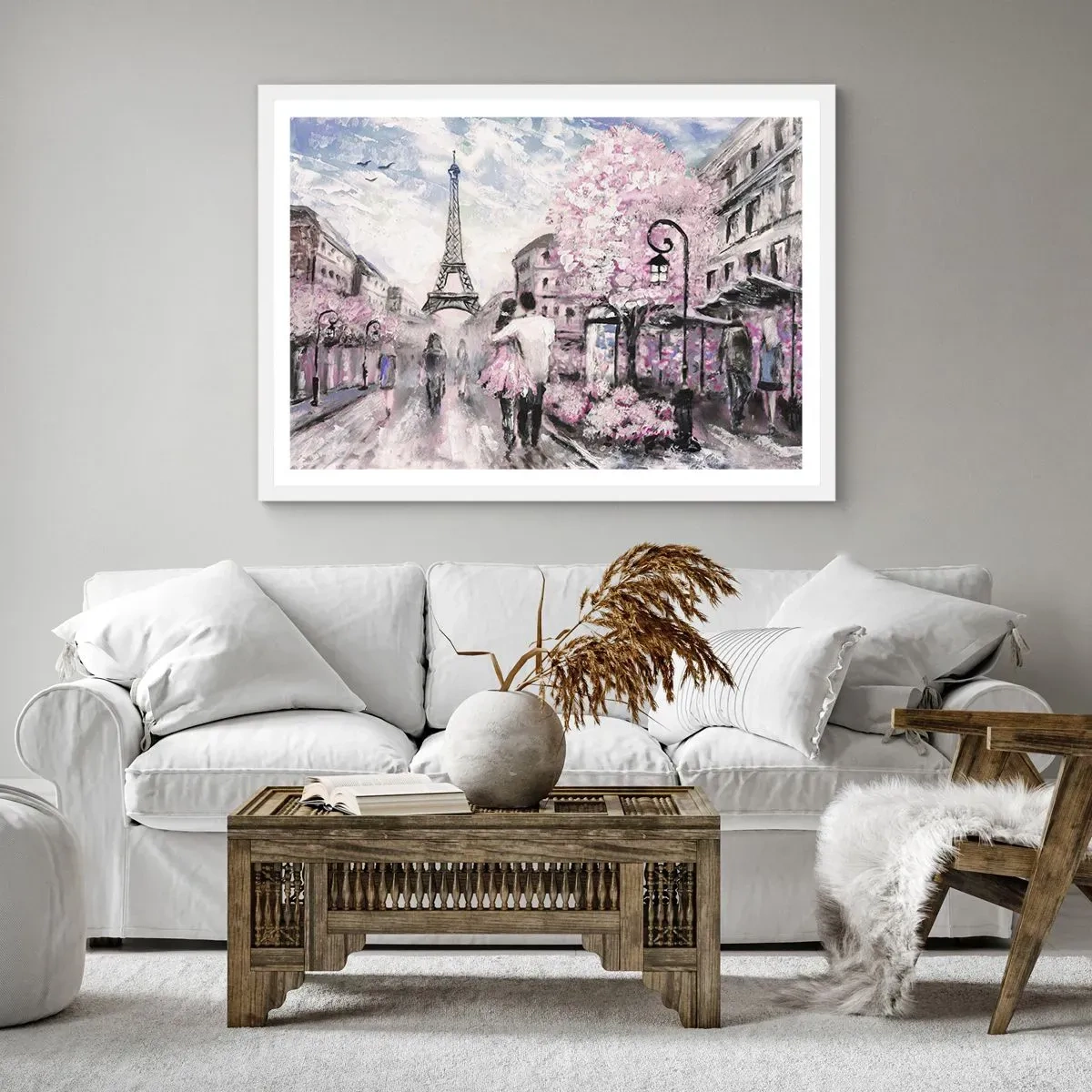 Plagát v bielom ráme - Keď sa zamilovať, tak len v… - 40x30 cm