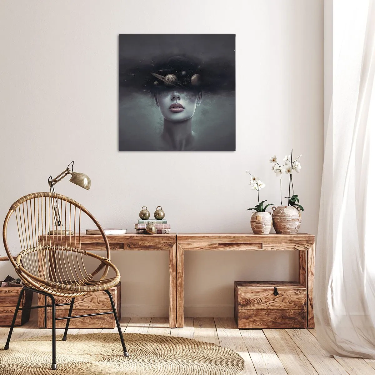 Obraz na plátne - A planéty… - 40x40 cm