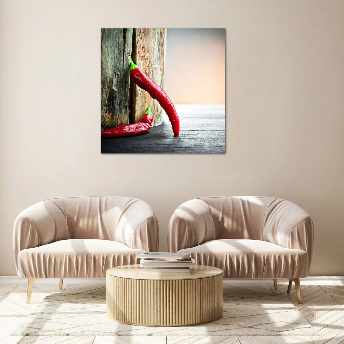 Obraz na skle - Red hot chili peppers - 70x70 cm