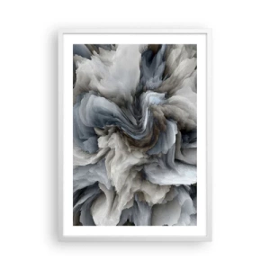 Plagát v bielom ráme - Kameň a kvet - 50x70 cm