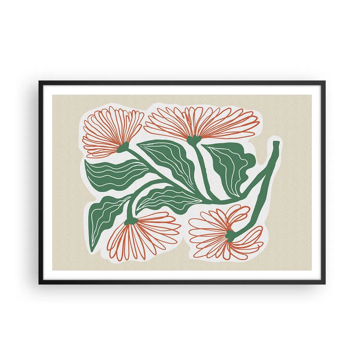 Plagát v čiernom ráme - Ľudové aj moderné - 100x70 cm