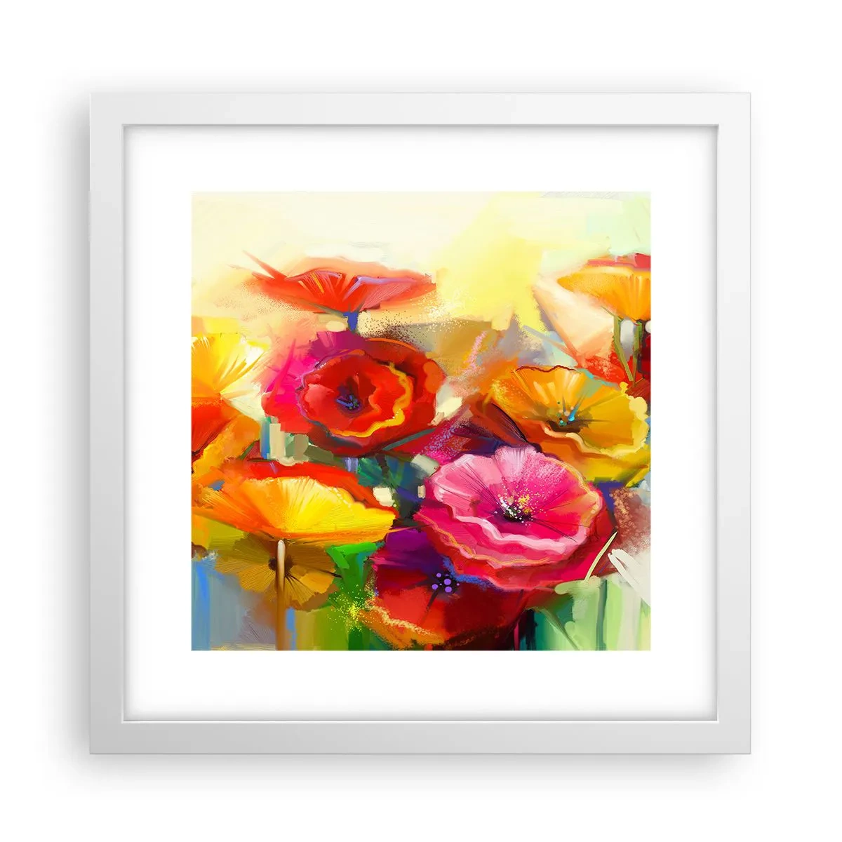 Plagát v bielom ráme - Nielen červené - 30x30 cm