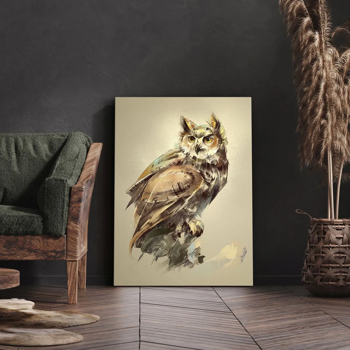 Obraz na plátne - Najmúdrejšia sova - potvrdí to aj les - 50x70 cm