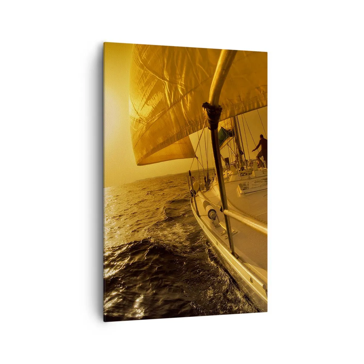 Obraz na plátne - Zlatý večer po viacfarebnom dni - 80x120 cm