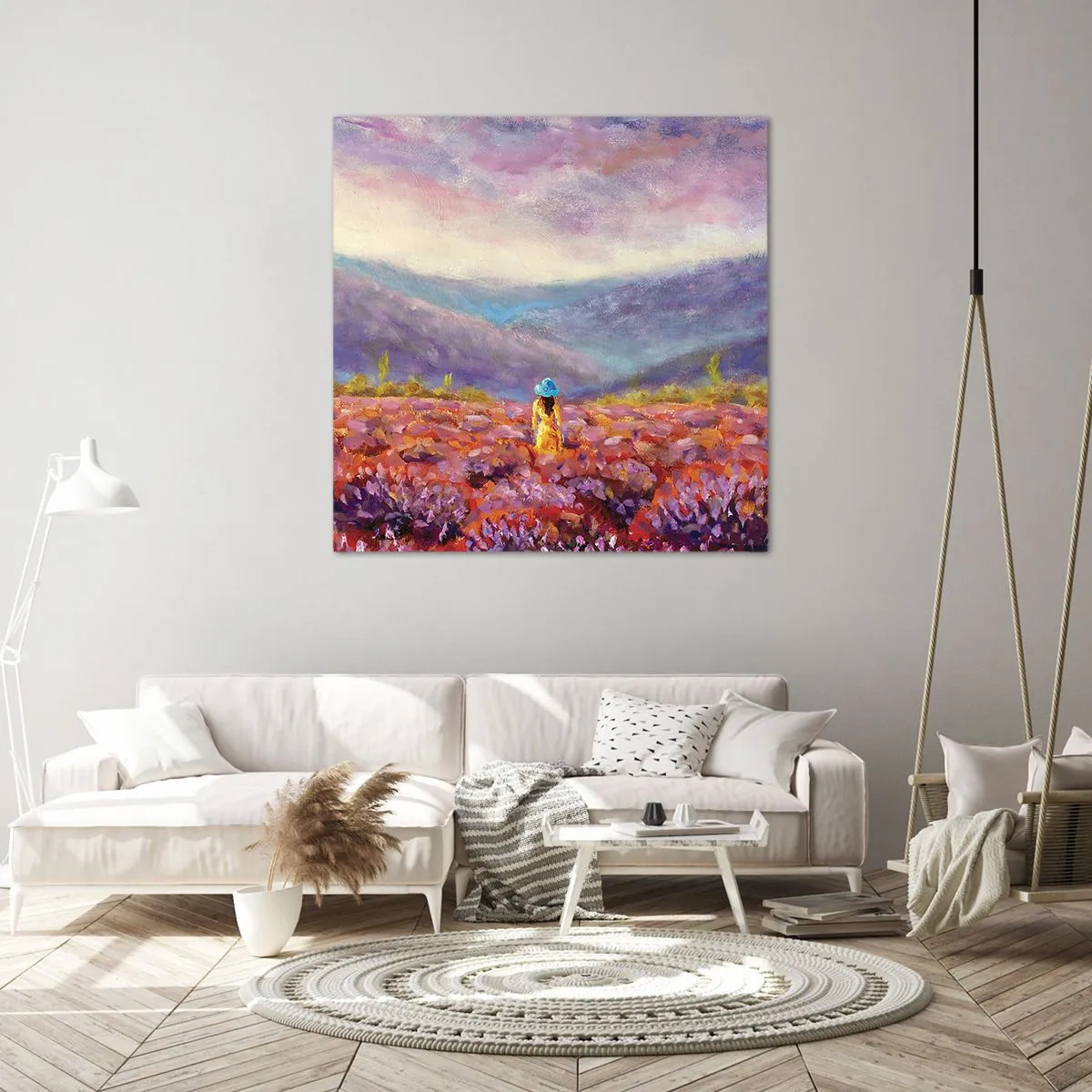 Obraz na plátne - V levanduľovom svete - 70x70 cm