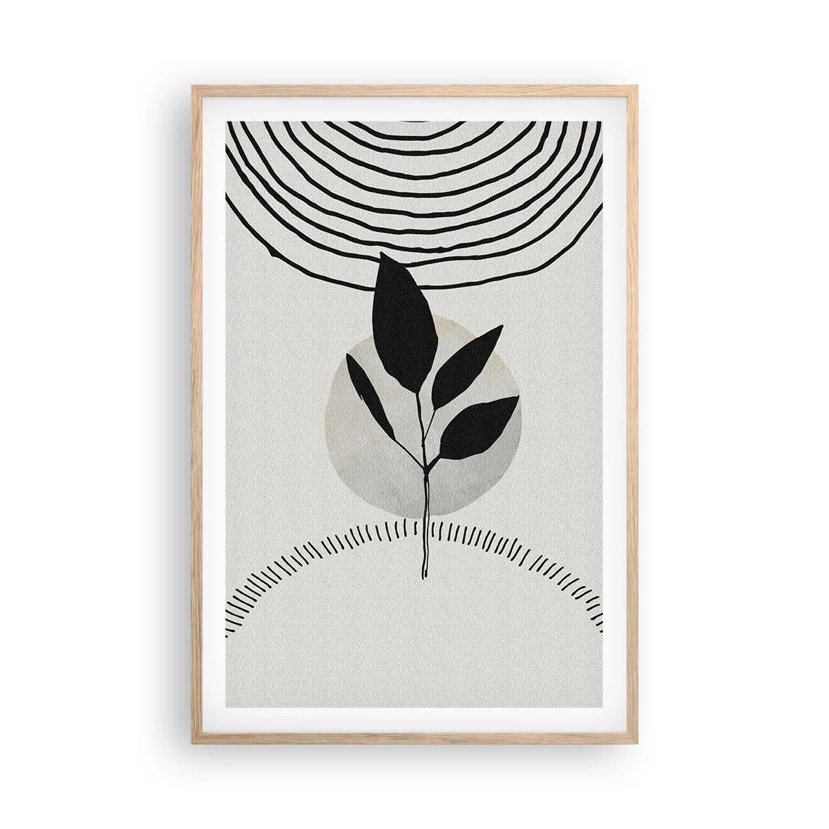 Plagát v ráme zo svetlého duba - Kompozícia: rituály prírody - 61x91 cm