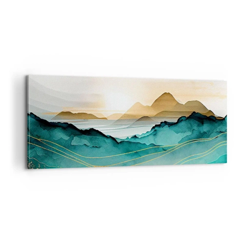 Obraz na plátne - Na pokraji abstrakcie – krajina - 100x40 cm