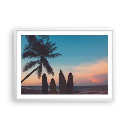 Plagát v bielom ráme - Zajtra bude tiež zábava - 70x50 cm