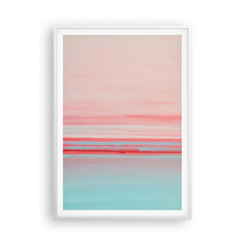 Plagát v bielom ráme - Abstrakcia za úsvitu - 70x100 cm