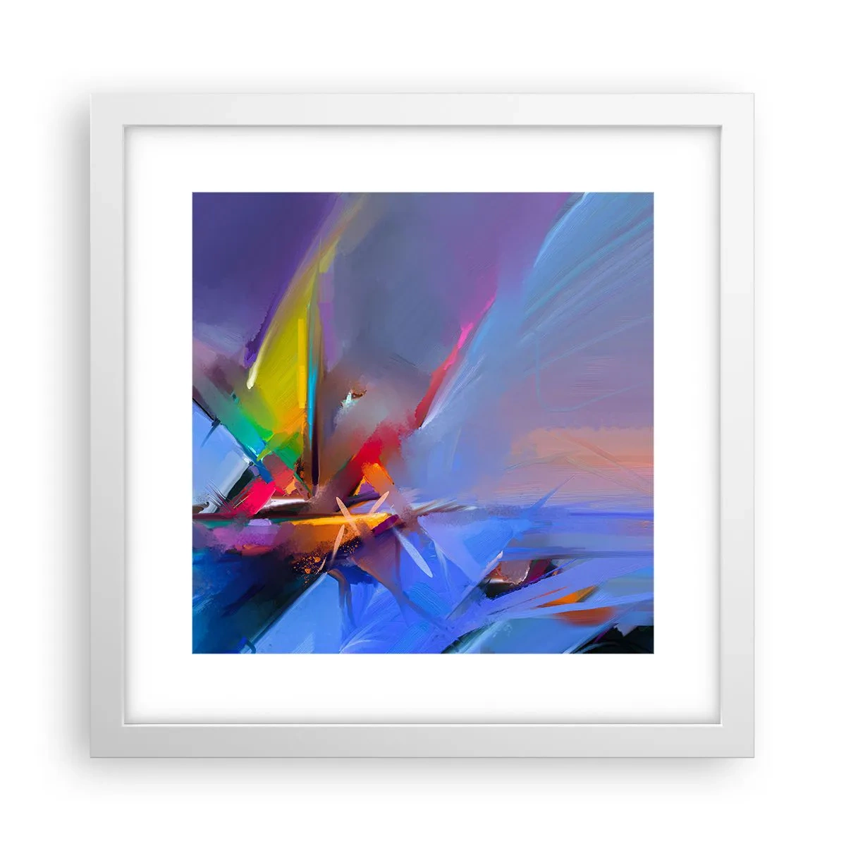 Plagát v bielom ráme - Preletela ako vták - 30x30 cm