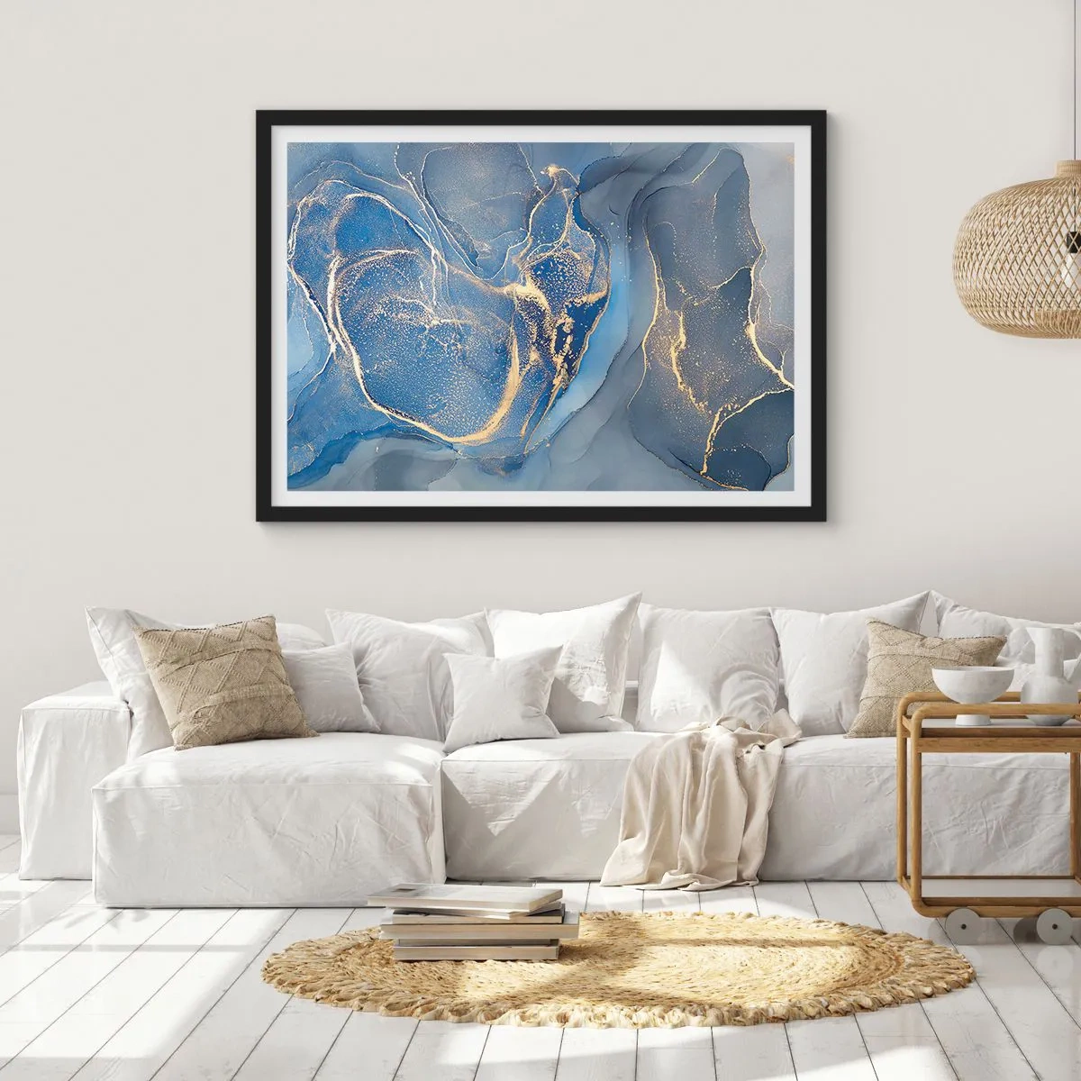 Plagát v čiernom ráme - Zlatý prach - 70x50 cm