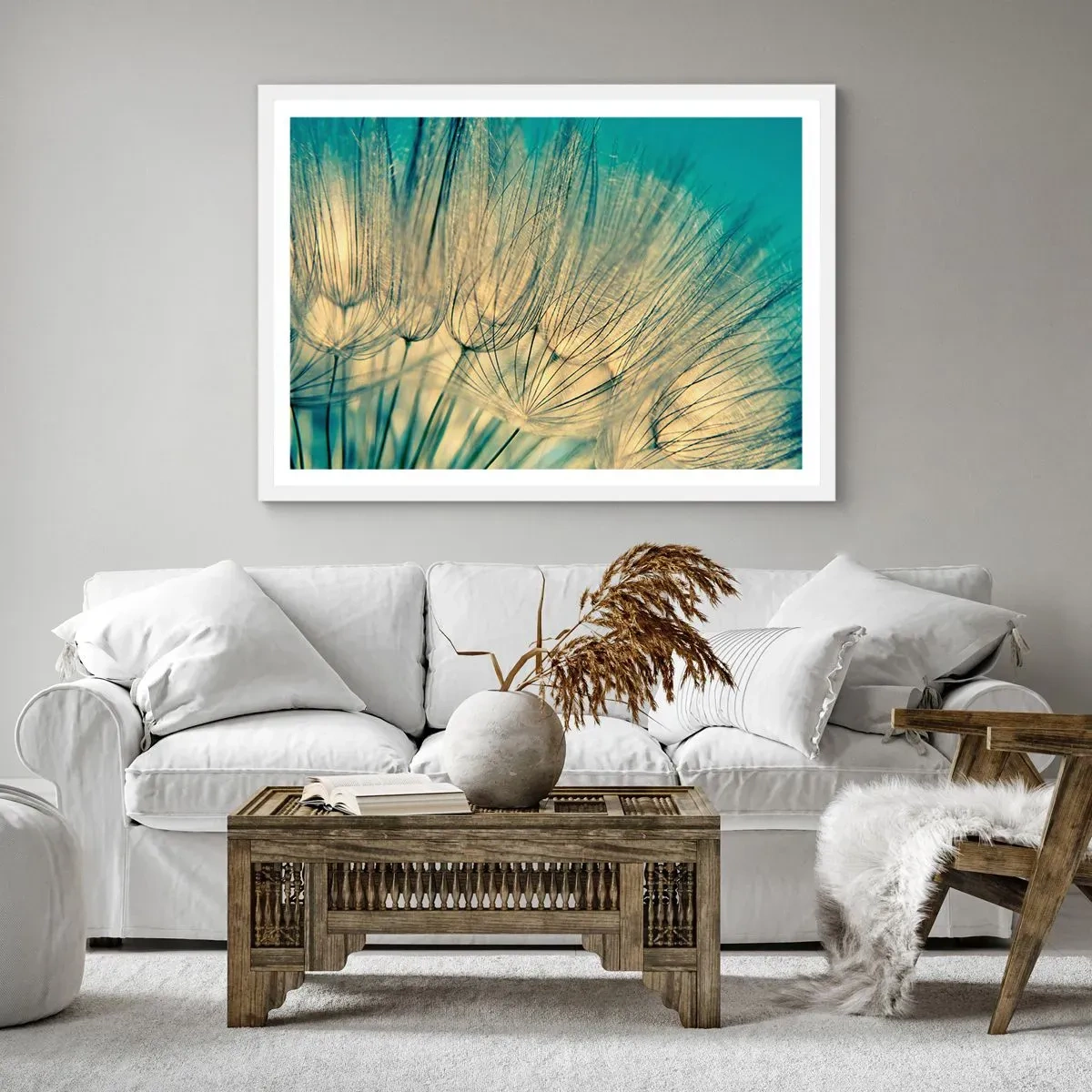 Plagát v bielom ráme - Čakanie na vietor - 91x61 cm