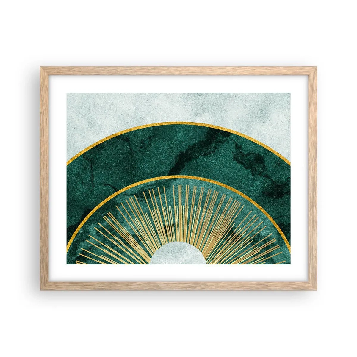 Plagát v ráme zo svetlého duba - Iná slnečná sústava - 50x40 cm