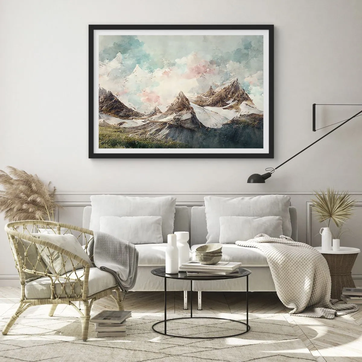 Plagát v čiernom ráme - Skalné čepele - 100x70 cm