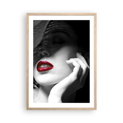 Plagát v ráme zo svetlého duba - Štúdia v šarlátovej - 50x70 cm