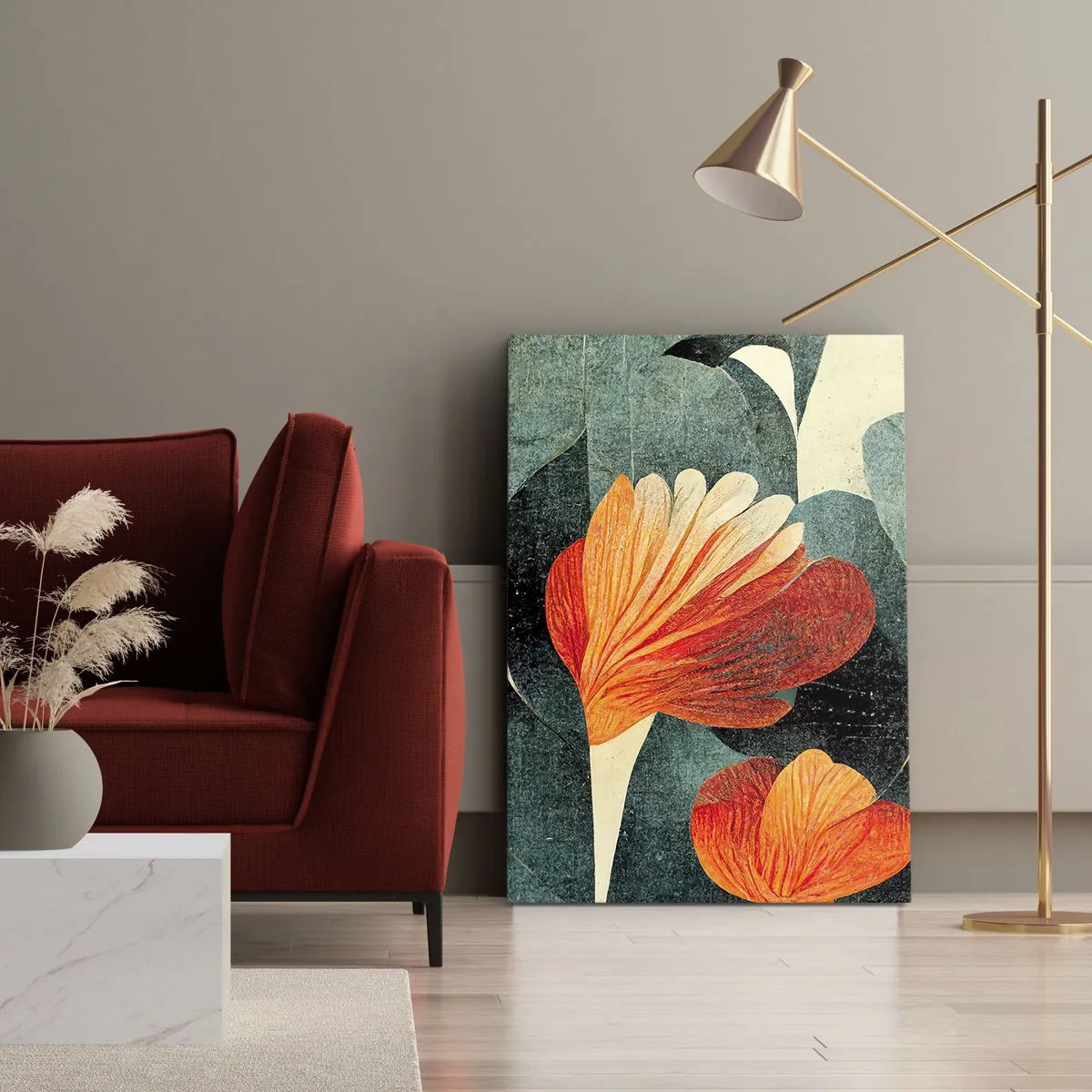 Obraz na plátne - Tropické horúco a chlad zelene - 45x80 cm